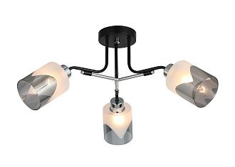 Люстра Ø640 x H290, мм, 3*40W (120W), CHROME+BLACK (Хром+Черный) Rilon 26013/3 CHROME+BLACK
