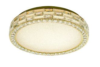 Люстра Ø600 x H130, мм, 160W 3000-6000K, GOLD+CLEAR (Золото + Прозрачный Хрусталь) NewRgy 6065E/160W GOLD+CLEAR