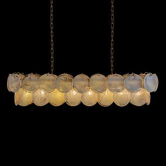 Подвесная люстра 120 см, LOFT IT Lolly 10492/1200R Pearl, золото