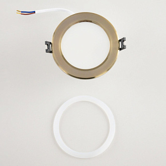 Светильник встроенный 11*4,2 см, LED*7 W, 3000-5500-4000 К, Бронза Citilux Акви CLD008113V, вр 9 см
