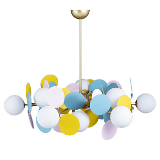 Люстра на штанге LOFT IT Matisse 10008/12 mult, диаметр 75 см, золото