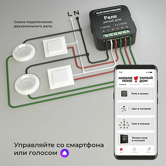 Умное двухканальное реле 76007/00 Elektrostandard