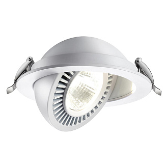 LED светильник 14 см, 18W, 4000K, Novotech Gesso 358817, белый, вр 12 см