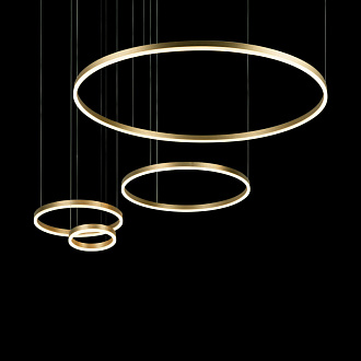 Светильник *80+60+50+40 см, 4*LED*158W, 3000К Loft It 10017/4M Ring, Золото