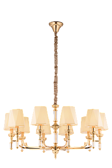 Люстра Ø950 x H480(1600), мм, 10*40W (400W), FGD (ЗОЛОТО) NewRgy 8679/10FG FGD