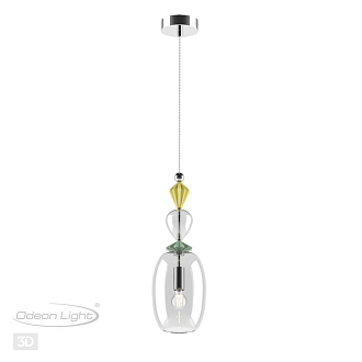 Подвесной светильник диаметр 14 см Odeon Light Bizet 4893/1B Хром