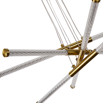 Подвесная люстра 60 см, 32W, 4000K, F-Promo Vigas 4469-4P, латунь