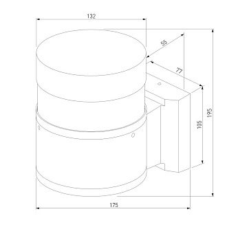 Уличный настенный светильник 1530 TECHNO LED 3000K чёрный 1530 TECHNO LED черный Elektrostandard  4690389219139, a072083