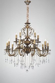 Люстра *84*150 см, 15*E14*60W, Lucia Tucci Barletta BARLETTA 1730.15 antique, бронзовый