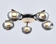 Потолочный светодиодный светильник **18- см, **W, 3000K, Ambrella Light High Light LH12009, черный, золото