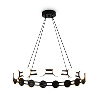 Подвесная люстра 60 см, 32W, 3000K, Freya Collar FR6180PL-L32B, черный