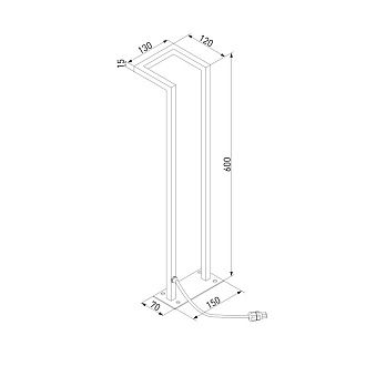 Светильник садово-парковый Stels 13W 4000K черный 35180/S Elektrostandard  4690389208935, a067901