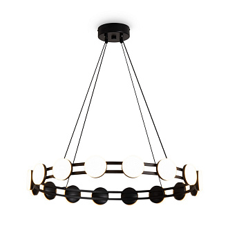 Подвесная люстра 60 см, 32W, 3000K, Freya Collar FR6180PL-L32B, черный