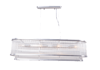Люстра L1000 x W240 x H310, мм, 10*40W (400W), SIL+CL(Матовый хром) NewRgy 2471W/10 SIL+CL
