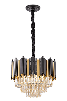 Люстра Ø390 x H350, мм, 6*40W(240W), SGT+BRS+CGN(Латунь + Чёрный) NewRgy 5289SA/6C SGT+BRS+CGN