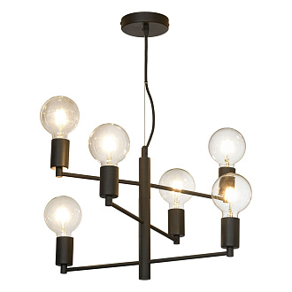 Подвесной светильник 50 см, Lussole HURON LSP-8156-CL черный