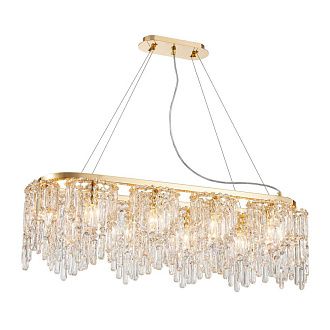Люстра 100*28*80-130 см, 10*E14*40W, Favourite Diadem 4724-10P, золотой