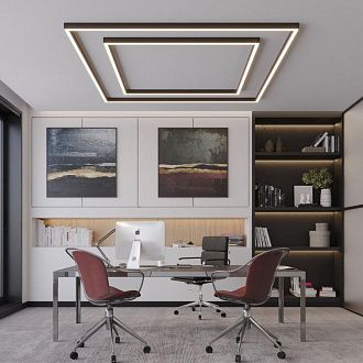 Светильник 180*4*6- см, 1*LED*60W, 3000/4000/6000K, Novotech Fatto Over 359607, черный,  линейный с переключателем цветовой температуры