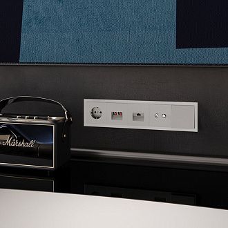 Рамка стеклянная Voltum S70 на 5 постов, кашемир, стекло Стекло/пластик  VLS110503