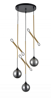 Подвесной светильник  49*165 см, 3*G9 черный, золото Vele Luce Ottava VL5662P03