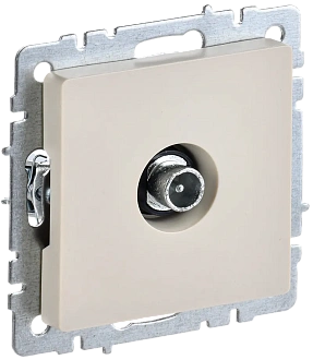 BRITE Розетка TV проходная РТВ10-0-БрКр бежевый