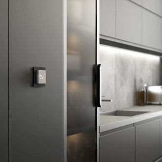 W1151217 Умный сенсорный терморегулятор  для теплого пола, дымчатый Werkel, 4690389201165