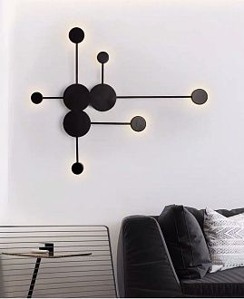 Светильник DZN-33915 ЧЕРНЫЙ  D820*920/H100/6/LED/9W/4500К DOTS 24-06