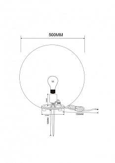 Светильник 50 см, Maytoni Erda O594FL-01W1, белый