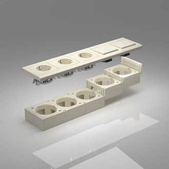 W8000003/ Коробка для накладного монтажа (слоновая кость) Werkel 4690389170836