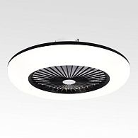 Потолочная светодиодная люстра с вентилятором 55 см, 46W, 4500K, Lussole Moonlight LSP-7463, черный