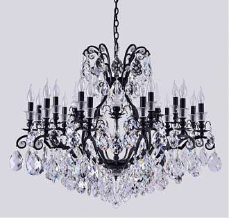Люстра 100 см, Crystal Lux MAGNIFICO SP19 BLACK/TRANSPARENT Черный
