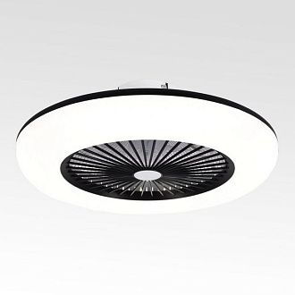 Потолочная светодиодная люстра с вентилятором 55 см, 46W, 4500K, Lussole Moonlight LSP-7463, черный