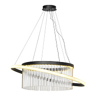 Люстра подвесная 100 см, 52W, 3000K, Lussole LSP-7326, черный