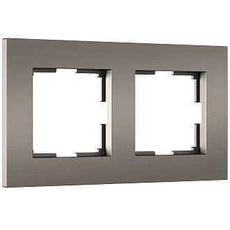 W0022963 Рамка на 2 поста Slab, бронза софт Werkel, 4690389193408