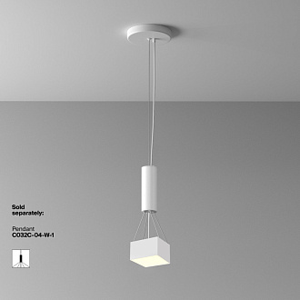 Накладной светильник 12*12*6 см, LED, 12W, 3000К, Maytoni Technical Zon C032CL-12W3K-SQ-W белый