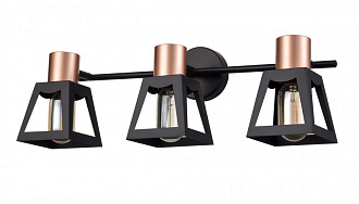 Спот 20*50*16 см, 3*E27 черный, медь Vele Luce Carisma VL6462W03