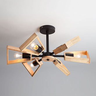 Потолочная люстра в стиле лофт Eurosvet Klark 70056/6 черный