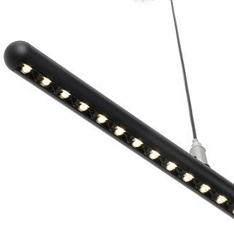 Линейный светильник 122,5*122,5*150 см, 20W, Favourite Diskret 4486-1P матовый черный, белый