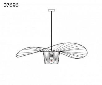 Подвес СТРОУ черный d80 h150 Е27 1*40W 07696-80,19