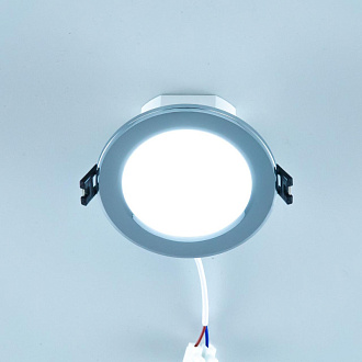 Светильник встроенный 11*4,2 см, LED*7 W, 3000-5500-4000 К, Хром Citilux Акви CLD008111V, вр 9 см