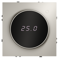 Терморегулятор электронный Voltum S70 с индикацией и датчиком, для теплого пола, шелк пластик/стекло Soft touch VLS070104