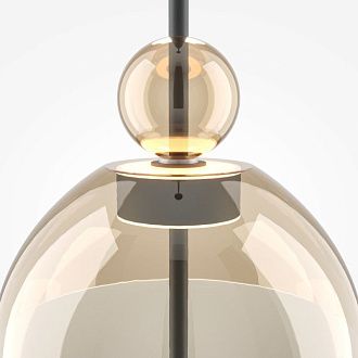 Подвесной светильник 25*25*349,5 см, LED*12W, 3000K, Maytoni Bangkok MOD185PL-L12CG3K1, черный