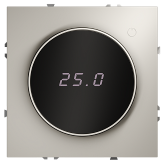 Терморегулятор электронный Voltum S70 с индикацией и датчиком, для теплого пола, шелк пластик/стекло Soft touch VLS070104