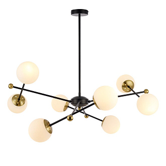 Люстра потолочная 90*75 см, 8*E14 Lumion Melody 6581/8 черный, золотой