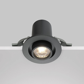 Встраиваемый светильник 9,5*9,8 см, LED*10W, 4000 К, Hidden DL045-01-10W4K-B Maytoni Downlight, Черный