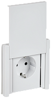 Розетка с з/к/ш с кр. в/к 16А IP44 FP221 белый IEK FORTE&PIANO, FP-R16-16-44-K01