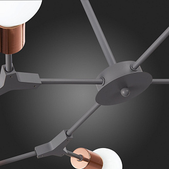 Люстра подвесная 70 см,  EVOLUCE PALARE SLE106403-08 Серый, Розовое золото