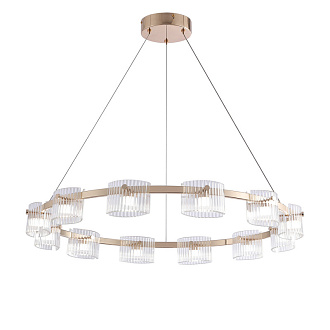 Подвесная люстра 82*150 см, 12*LED, 60W, 4000К, Favourite Ori 4248-12P латунный