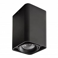 Светильник 10*10*17 см, 10W, 3000К  Lightstar Monocco черный 052337