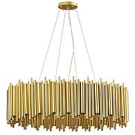 Подвесная люстра Brubeck Delightfull 100 OVAL 100*30*36 см, 25*G9*40W, ImperiumLoft 40.2785, Золотистый